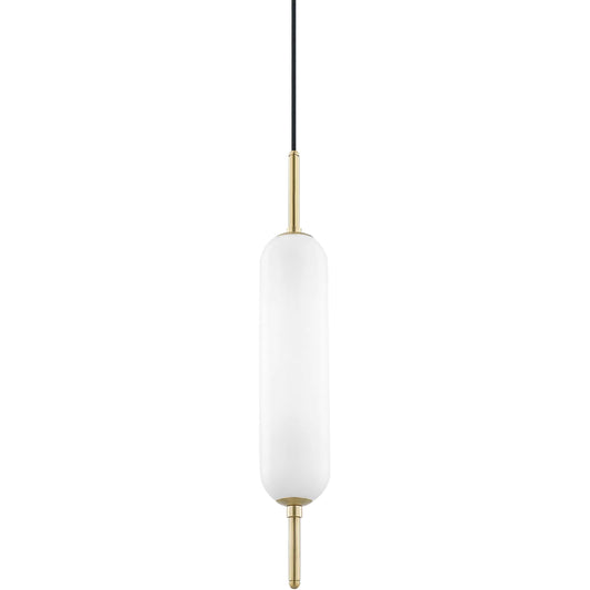 Miley Pendant by Mitzi in aged brass. Made from steel in a modern style.
