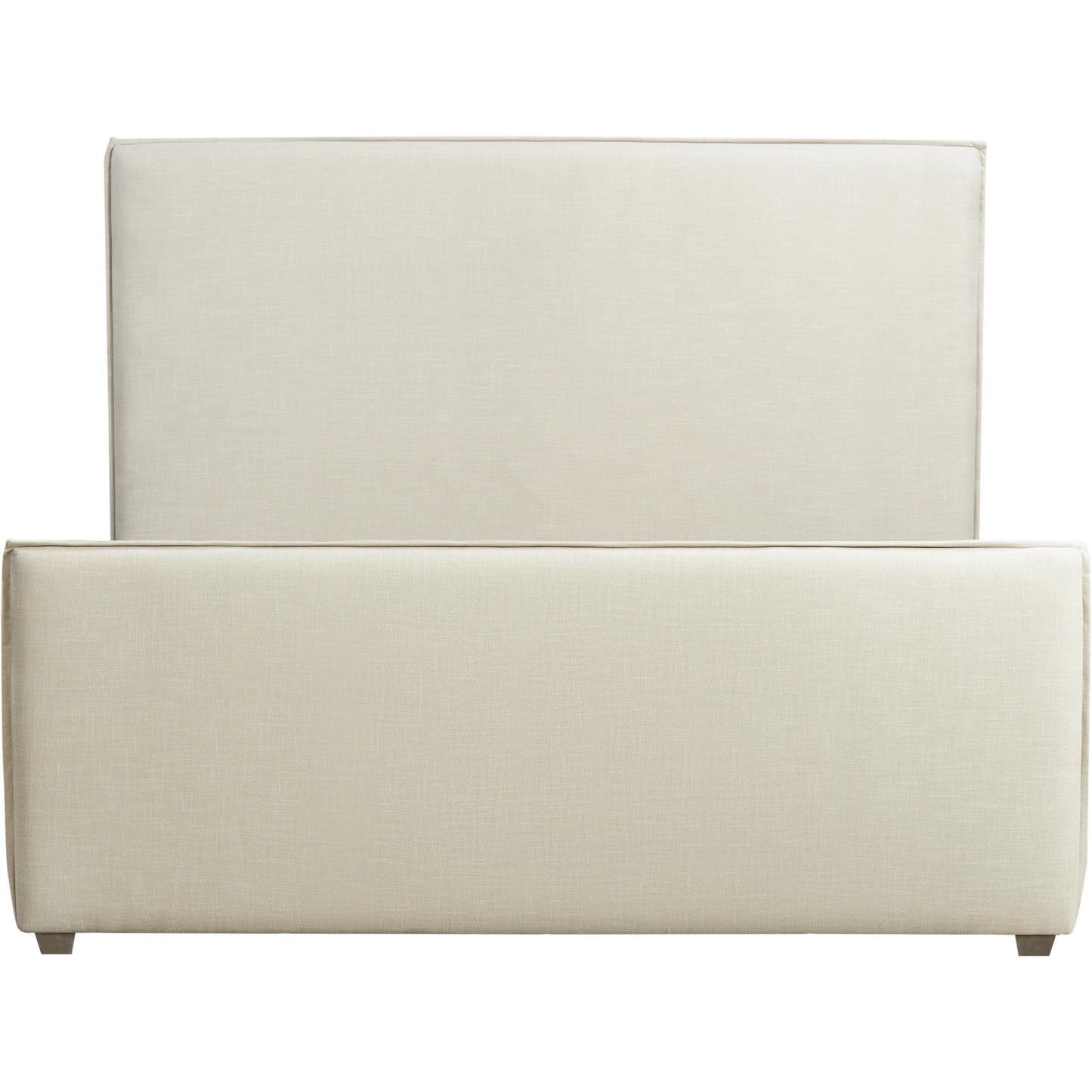 004 SI-2130653,SI-2130654 | Primary Silo | Zest Flanged Upholstered Bed by Zest in beige, flax and cream. Made from rubberwood, fabric in a modern style.