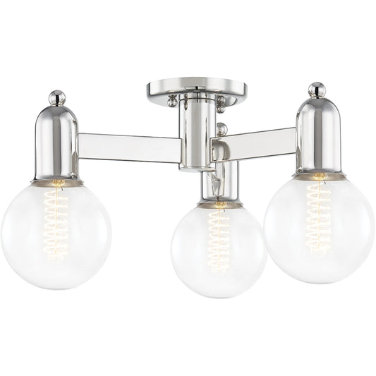 Bryce Semi Flush by Mitzi. Made from steel in a transitional style.