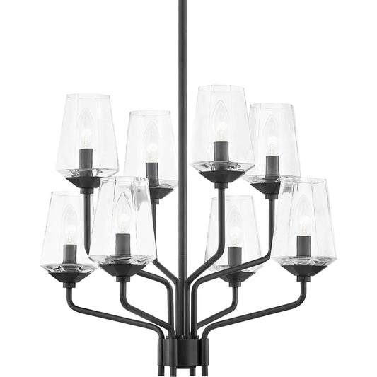 Kayla Chandelier by Mitzi. Made from steel in a transitional style.