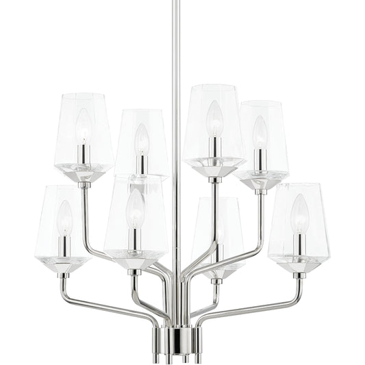 Kayla Chandelier by Mitzi. Made from steel in a transitional style.