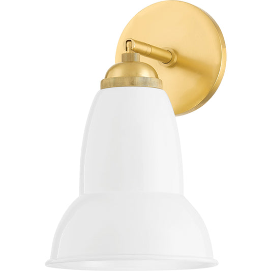 001 SI-2029431 | Primary Silo | Jamila 1 Light Wall Sconce by Mitzi in aged brass. Made from steel, aluminum in a modern style.