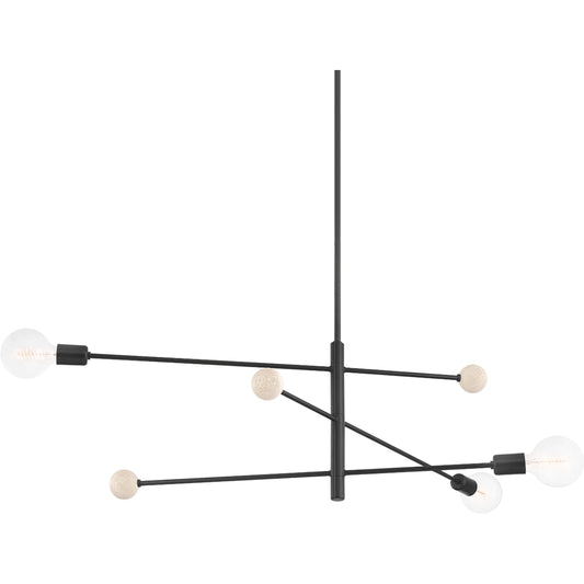 Slater Chandelier by Mitzi. Made from steel in a modern style.