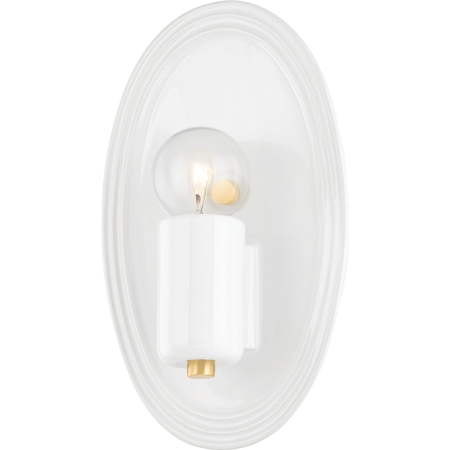 001 SI-2029440 | Primary Silo | Joyce 1 Light Wall Sconce by Mitzi in aged brass. Made from ceramic in a modern style.