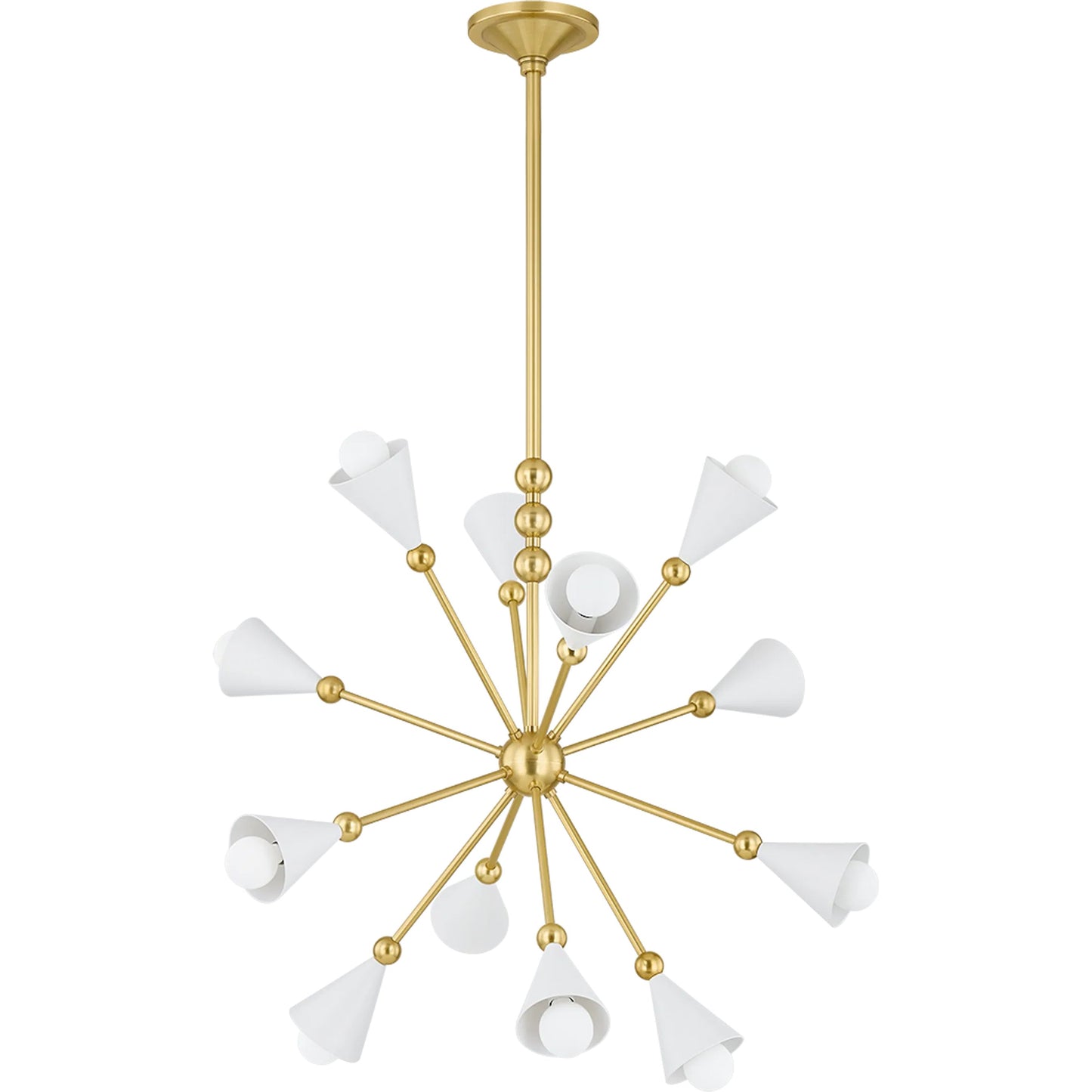 001 SI-2388238 | Primary Silo | Hikari Chandelier by Mitzi in aged brass, soft white. Made from steel in a modern style.