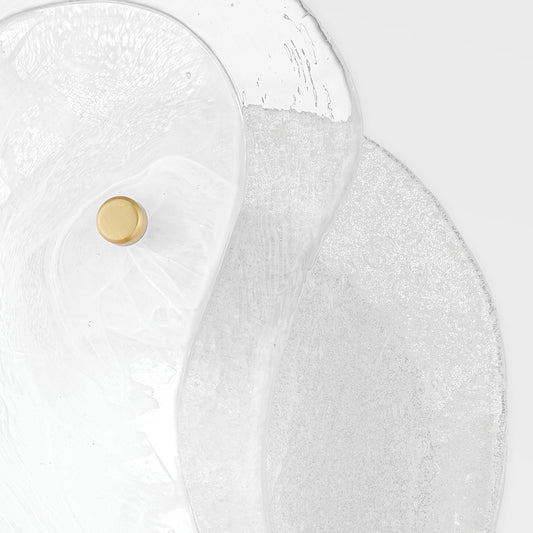 Celia 1 Light Wall Sconce by Mitzi in aged brass. Made from glass in a modern style.