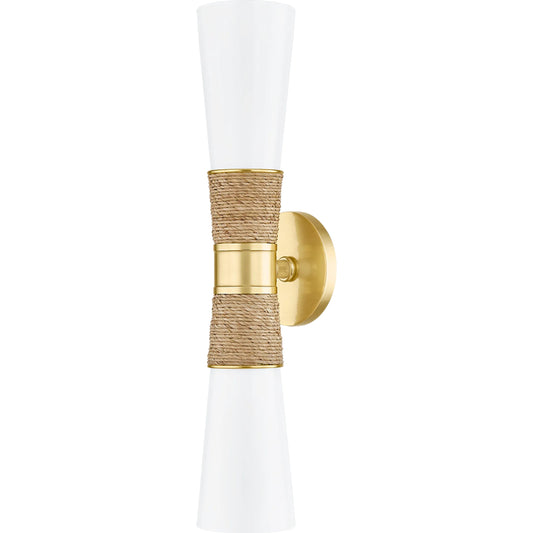 001 SI-2388306 | Primary Silo | Mica Wall Sconce by Mitzi in aged brass. Made from steel in a transitional style.