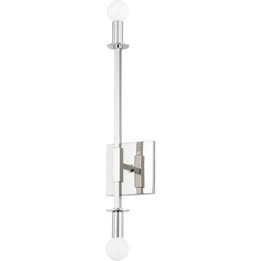Milana 2 Light Wall Sconce by Mitzi. Made from steel in a modern style.