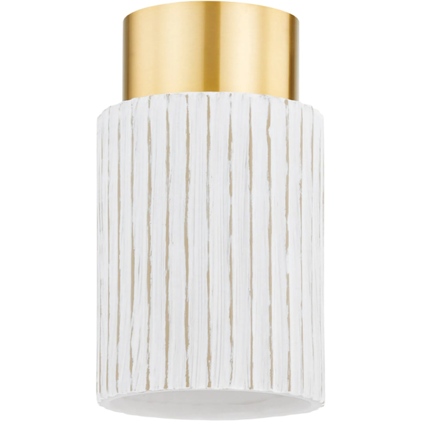 001 SI-2335681 | Primary Silo | Corissa Flush Mount by Mitzi in aged brass, ceramic whitewash bisque. Made from ceramic in a transitional style.