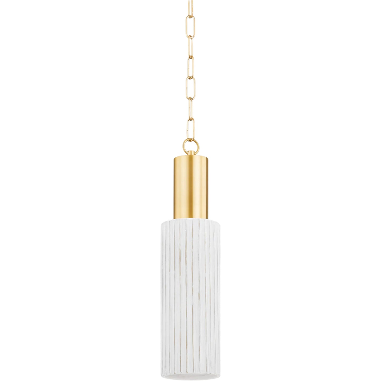 001 SI-2335682 | Primary Silo | Corissa Pendant by Mitzi in aged brass, ceramic whitewash bisque. Made from ceramic in a transitional style.