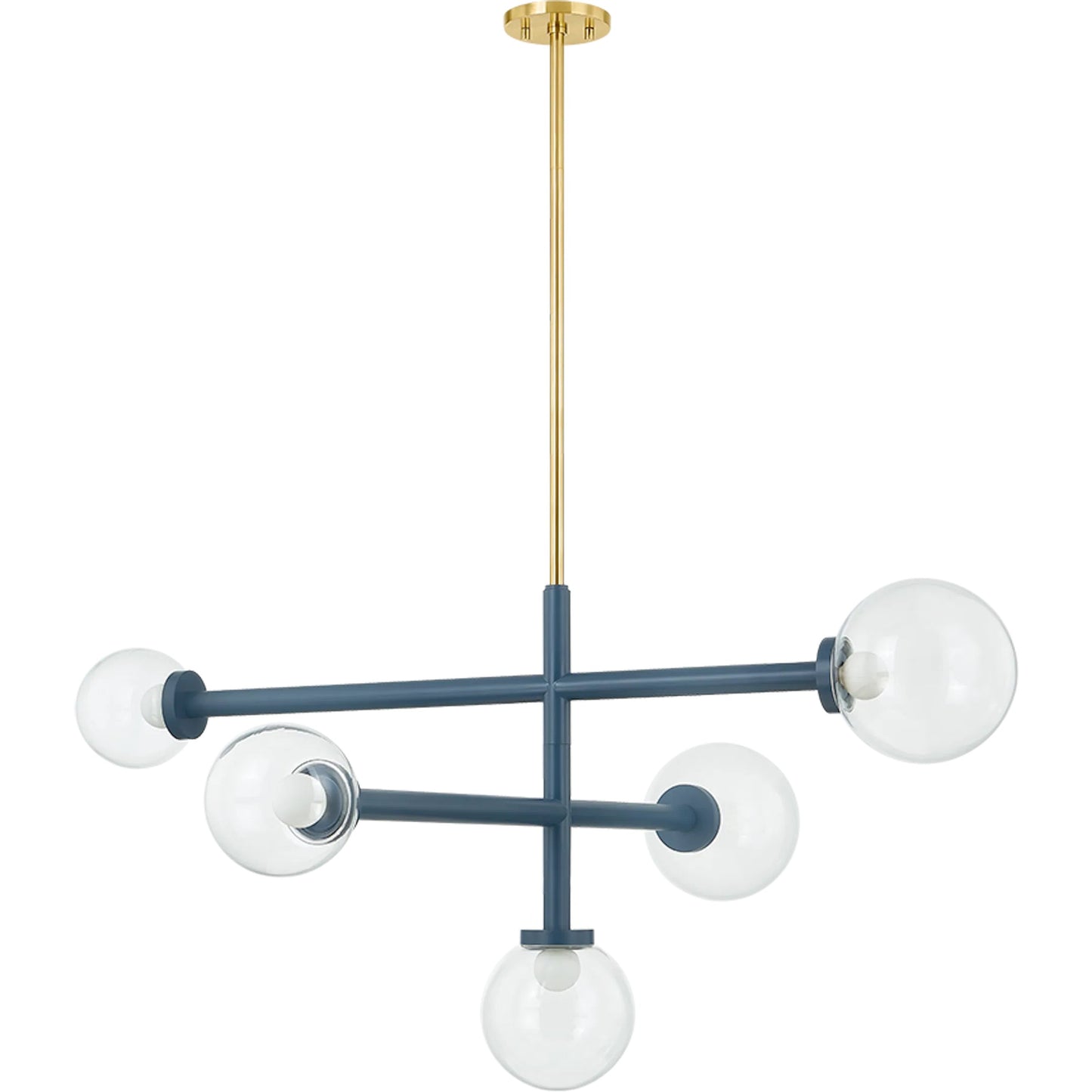 002 SI-2335896 | Additional Silo | Sia Chandelier by Mitzi in aged brass, slate blue. Made from steel in a eclectic & global style.