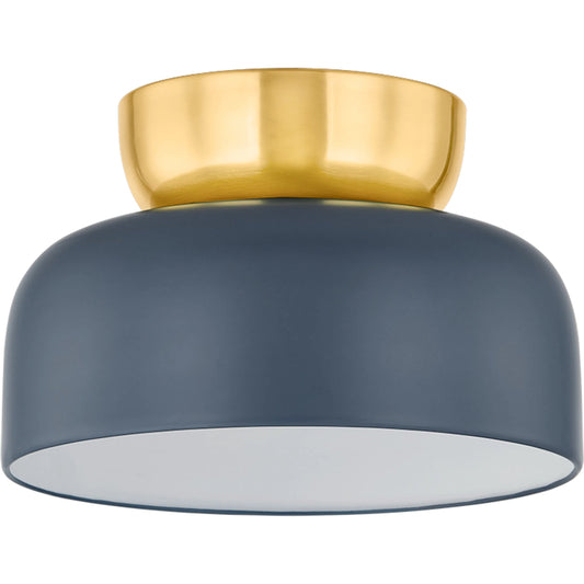 001 SI-2335637 | Primary Silo | Batya Flush Mount by Mitzi in aged brass, slate blue. Made from steel in a eclectic & global style.