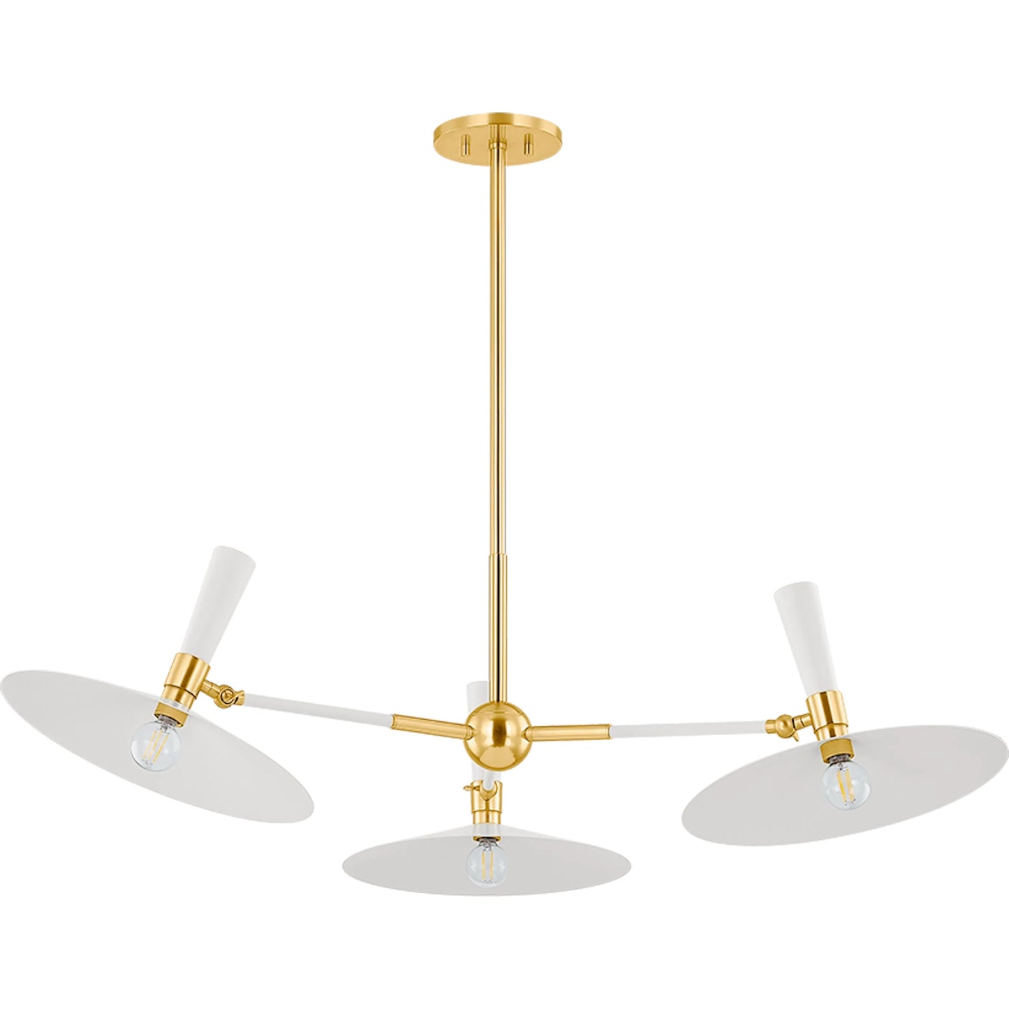 001 SI-2388307 | Primary Silo | Milena Chandelier by Mitzi in aged brass, soft cream. Made from steel in a modern style.