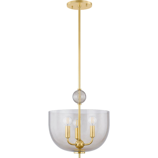 Arianne Lantern by Mitzi in aged brass. Made from steel in a modern style.