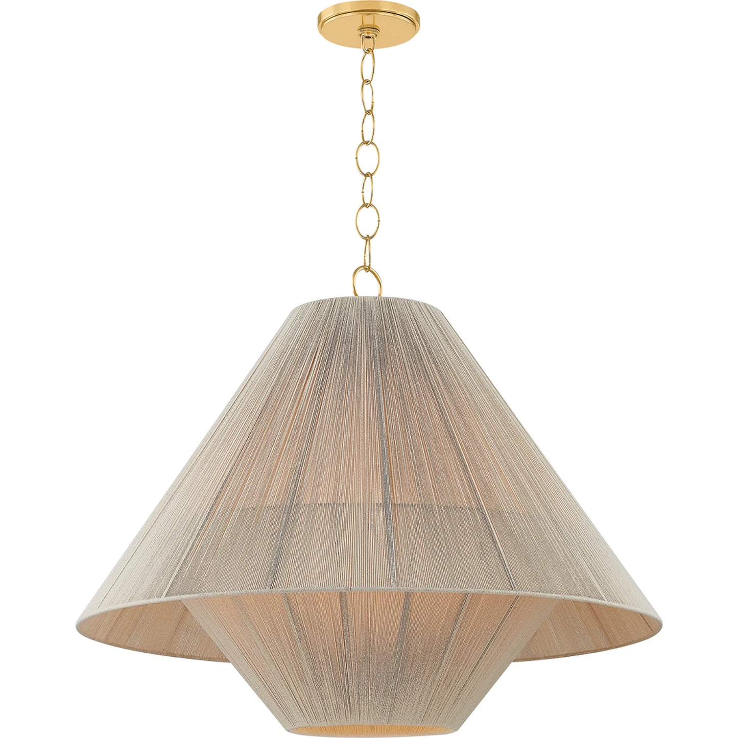 001 SI-2388194 | Primary Silo | Eleanor Pendant by Mitzi in aged brass. Made from natural woven in a rustic style.