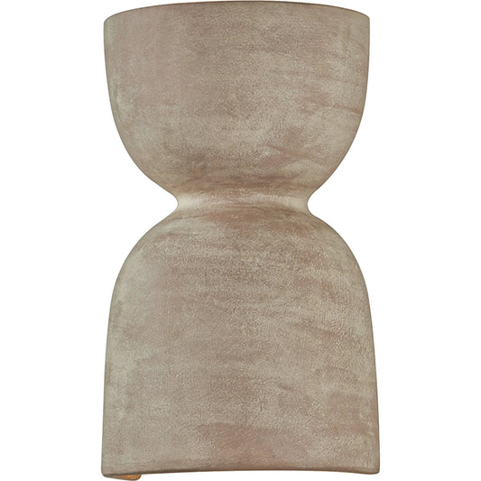 Natalia Wall Sconce by Mitzi in aged brass, ceramic windy dune. Made from ceramic in a modern style.