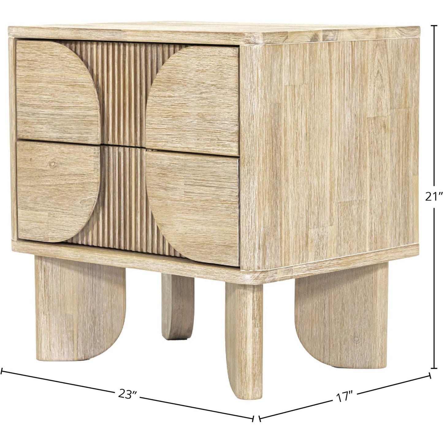 002 SI-2325064 | Unknown | Haru Nightstand by LH Imports in beige and sand wash. Made from acacia, acacia veneer, mdf in a unique style.