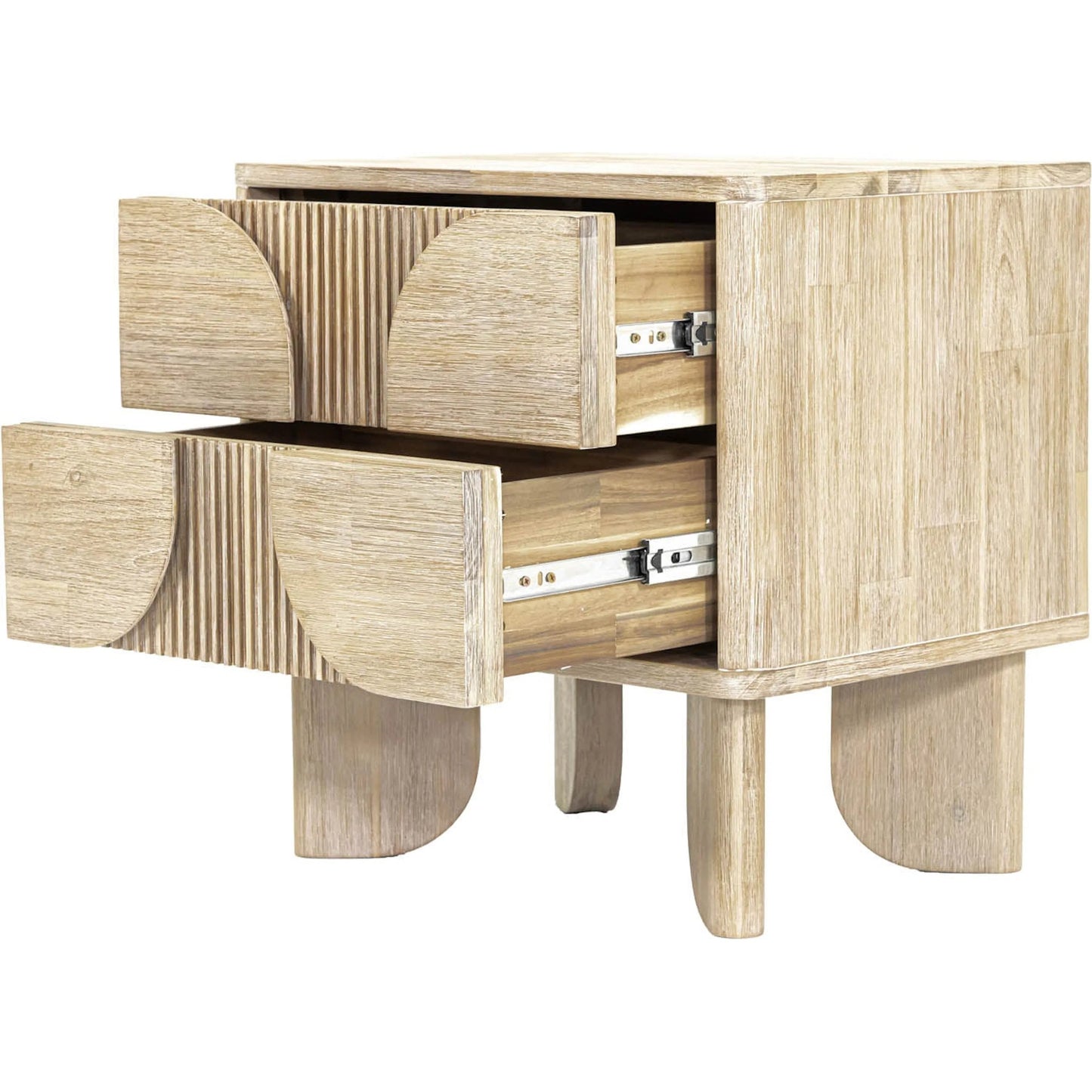 007 SI-2325064 | Unknown | Haru Nightstand by LH Imports in beige and sand wash. Made from acacia, acacia veneer, mdf in a unique style.