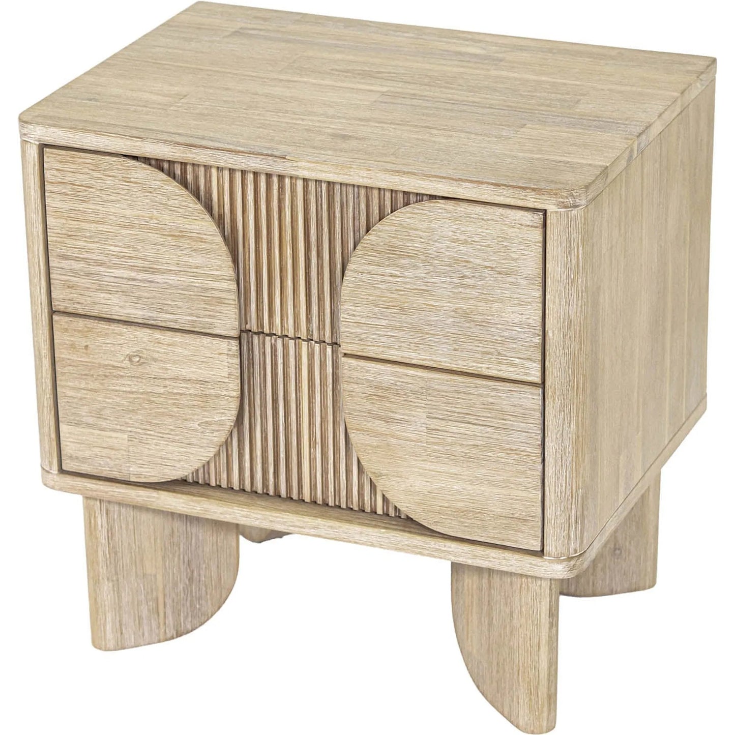 008 SI-2325064 | Unknown | Haru Nightstand by LH Imports in beige and sand wash. Made from acacia, acacia veneer, mdf in a unique style.