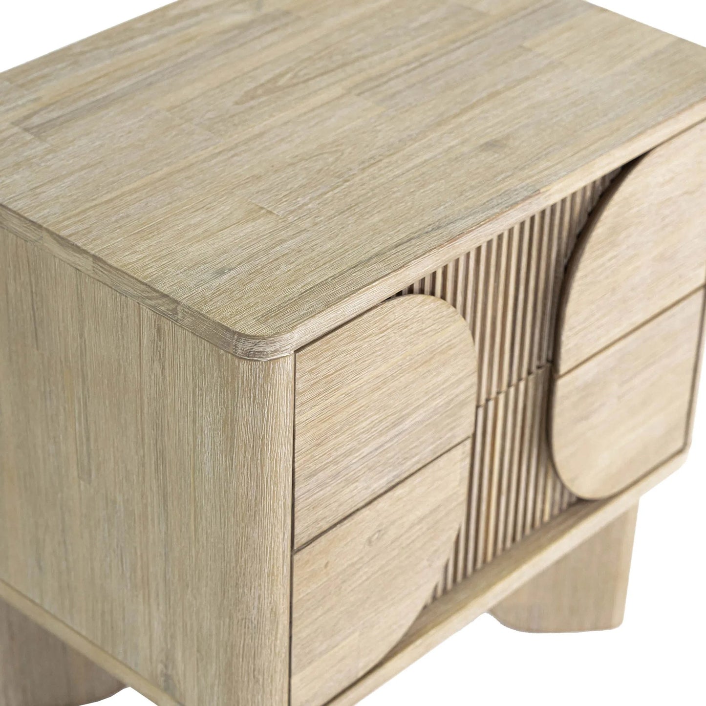 009 SI-2325064 | Unknown | Haru Nightstand by LH Imports in beige and sand wash. Made from acacia, acacia veneer, mdf in a unique style.