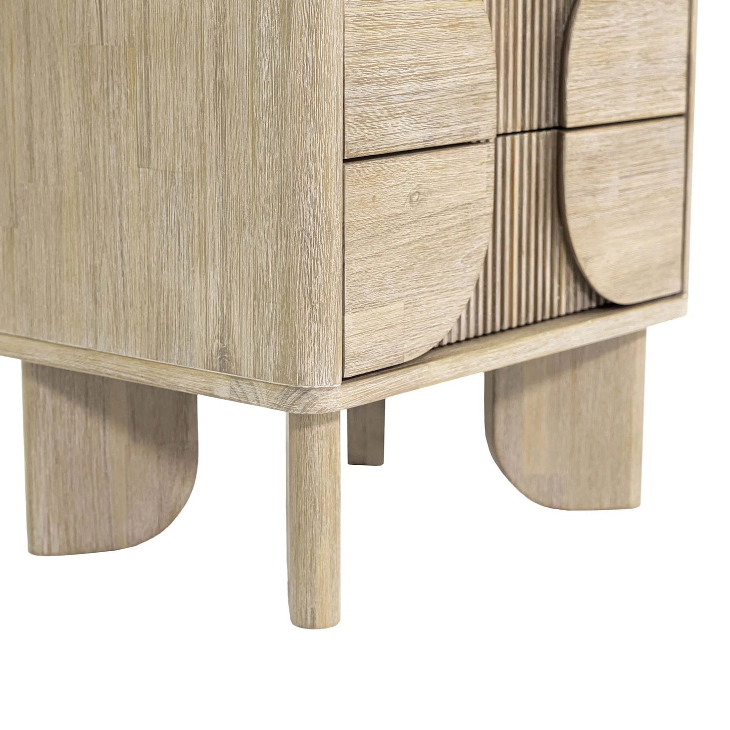 011 SI-2325064 | Unknown | Haru Nightstand by LH Imports in beige and sand wash. Made from acacia, acacia veneer, mdf in a unique style.