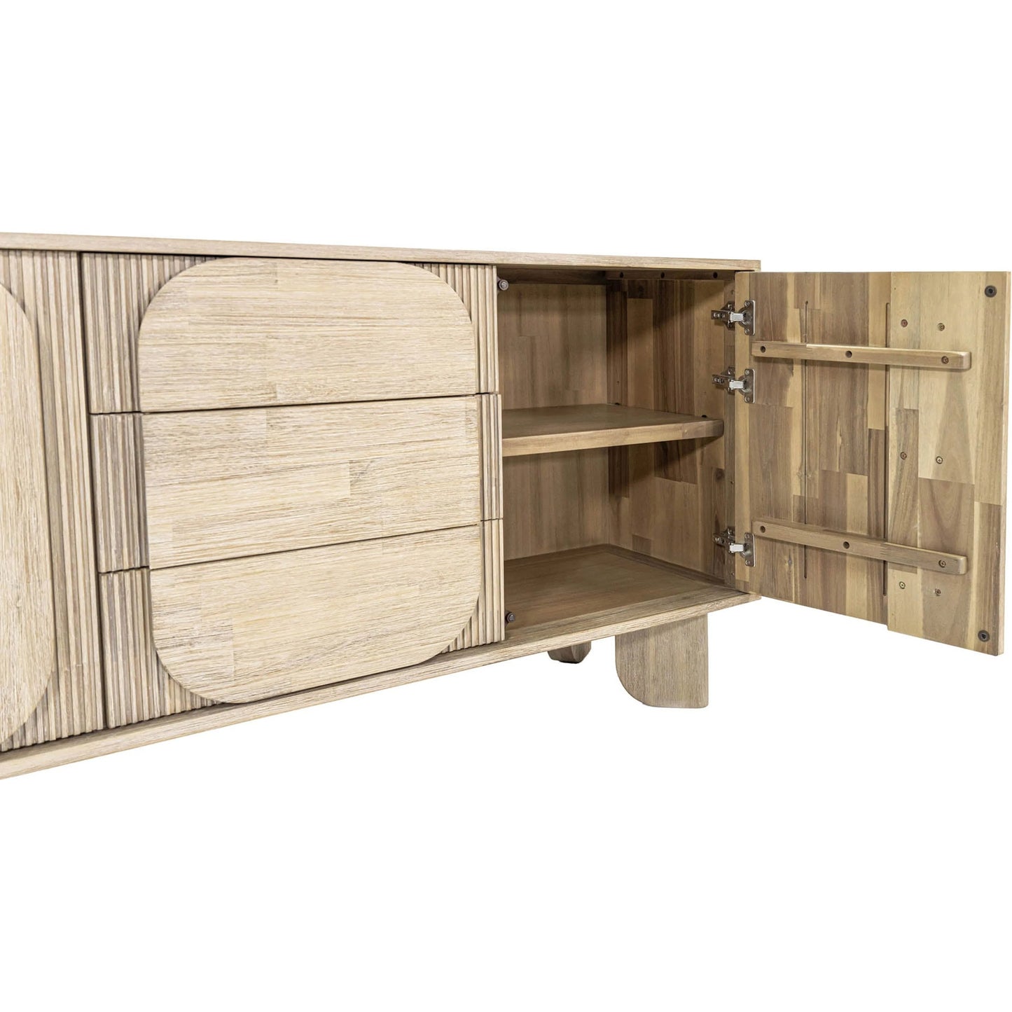 006 SI-2325065 | Unknown | Haru Sideboard by LH Imports in beige and sand wash. Made from acacia, acacia veneer, mdf in a unique style.