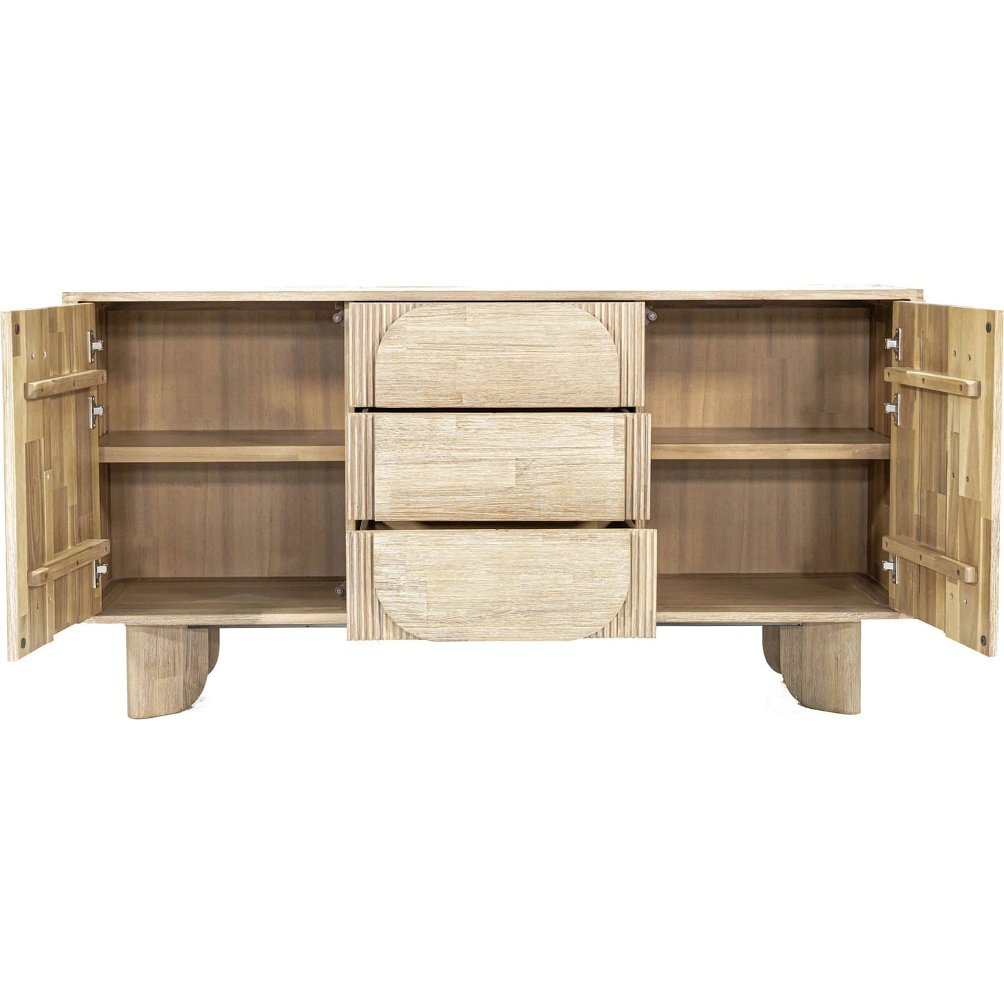 010 SI-2325065 | Unknown | Haru Sideboard by LH Imports in beige and sand wash. Made from acacia, acacia veneer, mdf in a unique style.