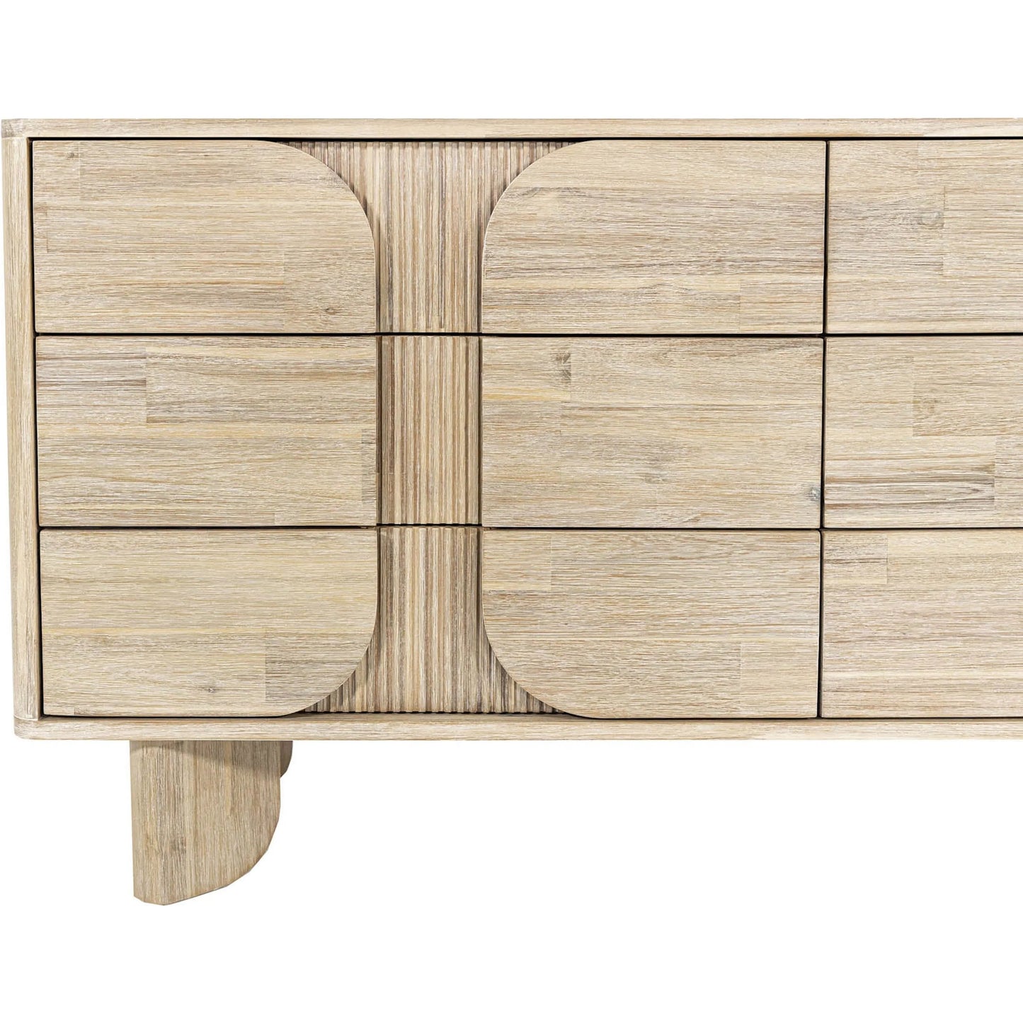 003 SI-2325067 | Unknown | Haru 6-Drawer Dresser by LH Imports in beige and sand wash. Made from acacia, acacia veneer, mdf in a unique style.