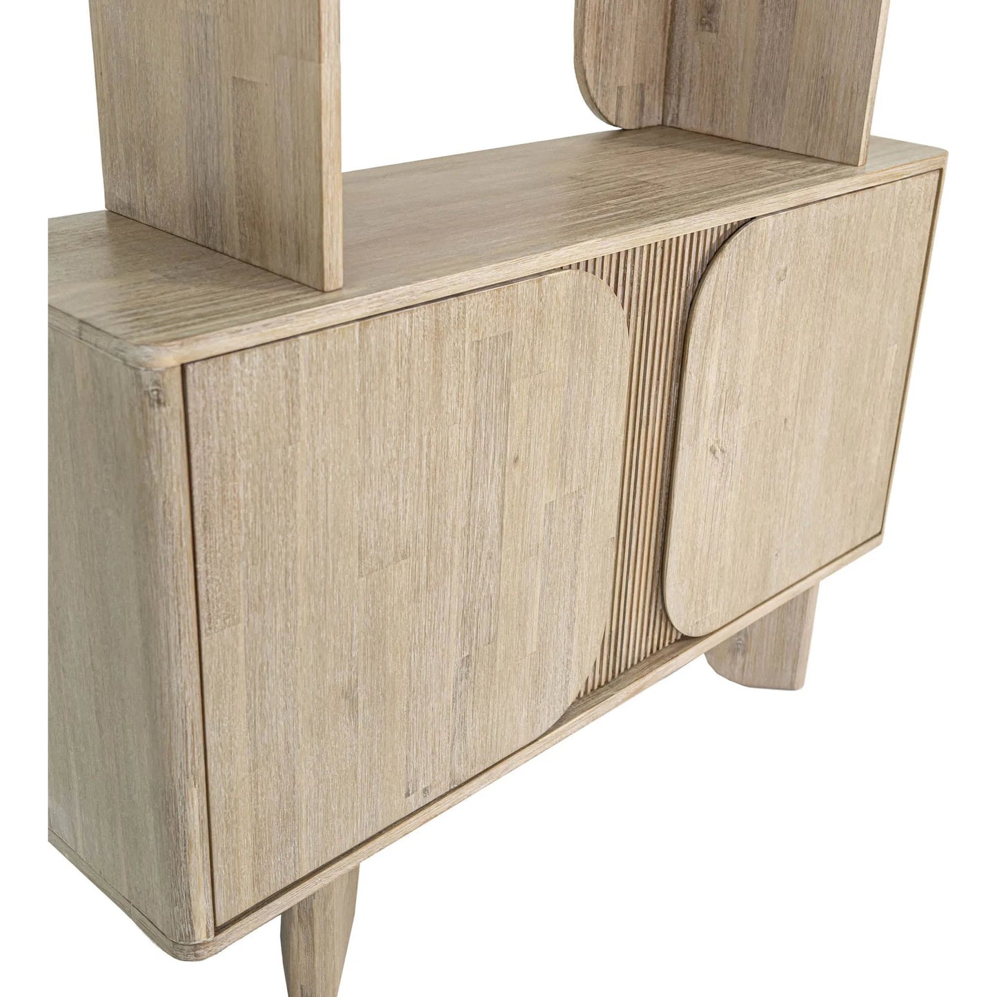 013 SI-2325070 | Unknown | Haru Bookcase by LH Imports in beige and sand wash. Made from acacia, acacia veneer, mdf in a unique style.