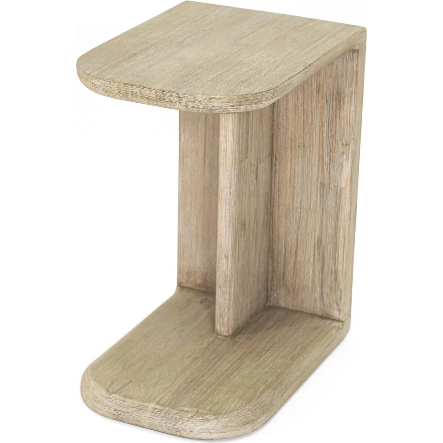 005 SI-2325074 | Unknown | Haru C-Shaped Side Table by LH Imports in beige and sand wash. Made from acacia in a unique style.