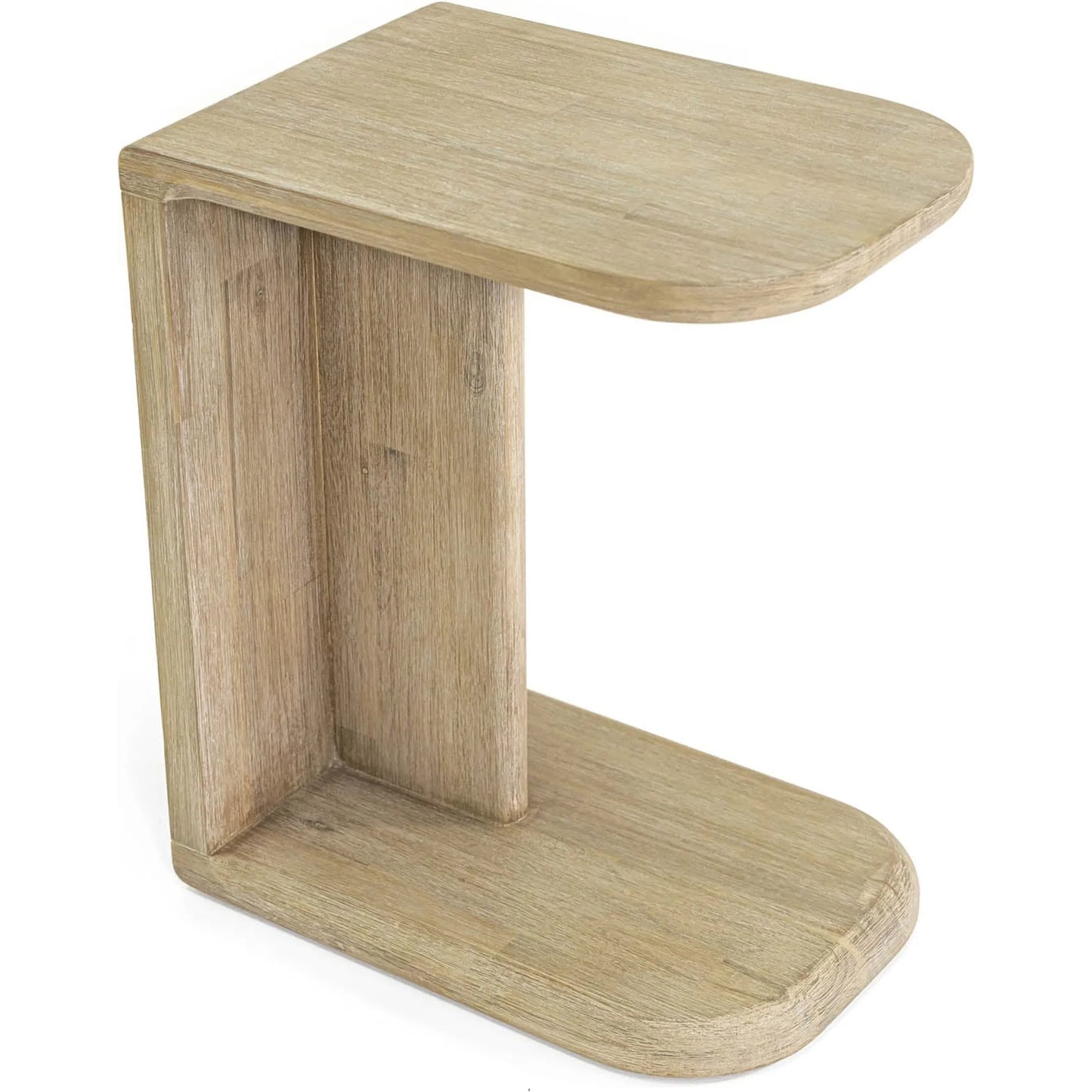 006 SI-2325074 | Unknown | Haru C-Shaped Side Table by LH Imports in beige and sand wash. Made from acacia in a unique style.