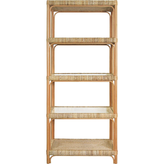 Hawthorn Rattan Etagere by Worlds Away. Made from rattan, seagrass in a rustic style.
