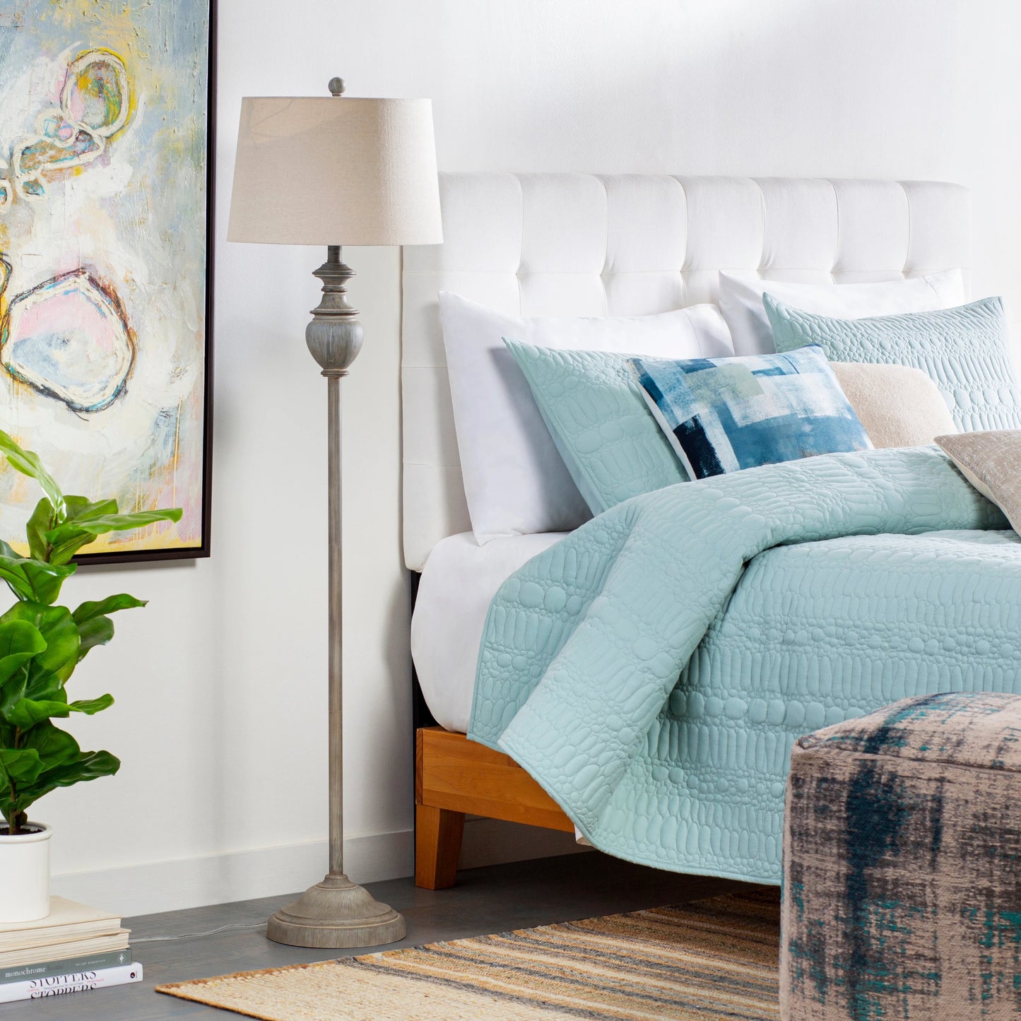 007 SI-1882292 | Lifestyle | Hadlee - 25447 by Livabliss in grey and hand finishedhand finishedhand finished. Made from linen, polyester, metal in a cottage & farmhouse style.