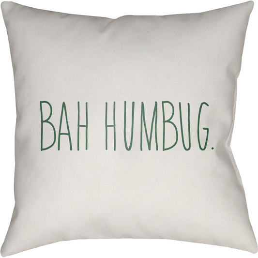 Bahhumbug Pillow - 22402 by Livabliss. Made from front: 100% polyester, back: 100% polyester in a traditional style.