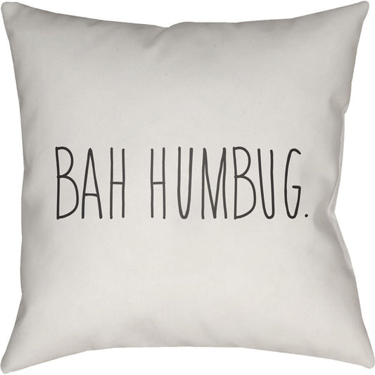 Bahhumbug Pillow - 22402 by Livabliss. Made from front: 100% polyester, back: 100% polyester in a traditional style.
