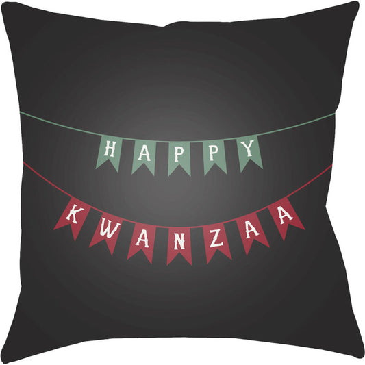 Kwanzaa I Pillow - 22121 by Livabliss. Made from front: 100% polyester, back: 100% polyester in a modern style.