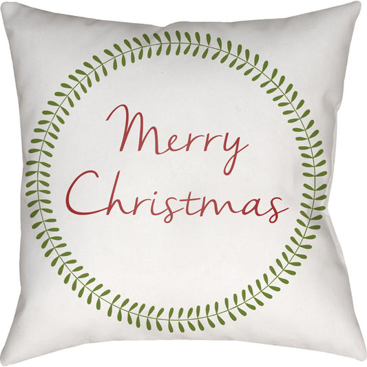Merry Christmas II Pillow - 7571 by Livabliss. Made from front: 100% polyester, back: 100% polyester in a traditional style.