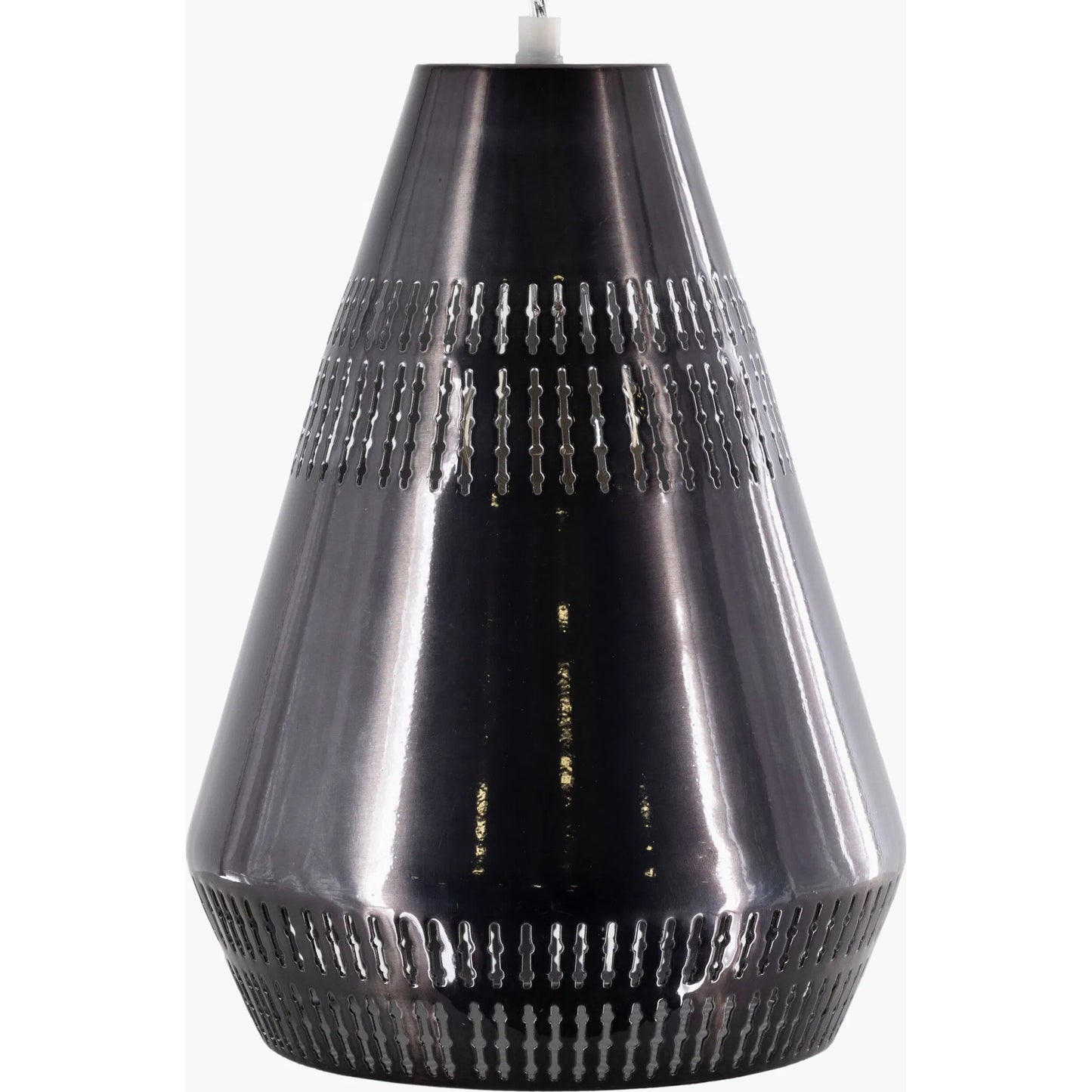 002 SI-1905449 | Closeup | Henrik Ceiling Light - 24085 by Surya in black, translucent and hand finished, translucent. Made from metal in a modern style.