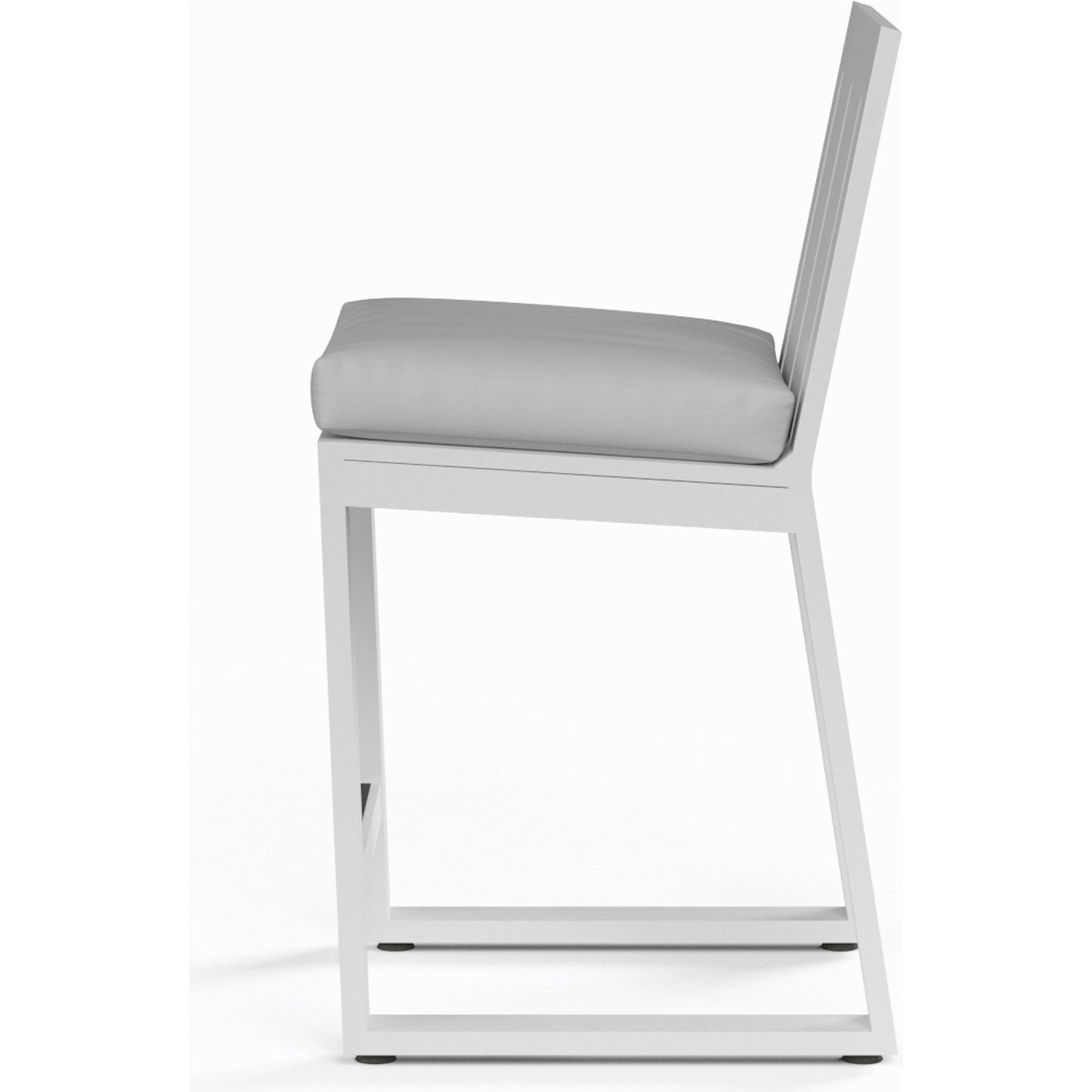 003 SI-2167139 | Additional Silo | Newport Outdoor Counter Stool by Sunset West in frost. Made from aluminum in a modern style.