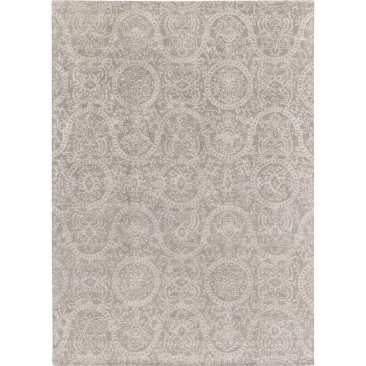 Henna Rug - 936 by Surya in medium gray, light gray. Made from 50% wool, 30% viscose, 20% cotton in a unique style.