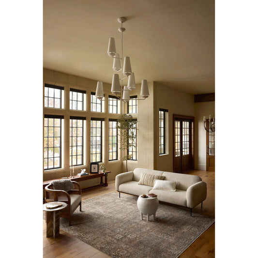 Heritage HER-07 Rug by Loloi in mocha, denim. Made from 90% bi-constituent fiber (90