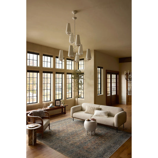 Heritage HER-11 Rug by Loloi in midnight, multi. Made from 90% bi-constituent fiber