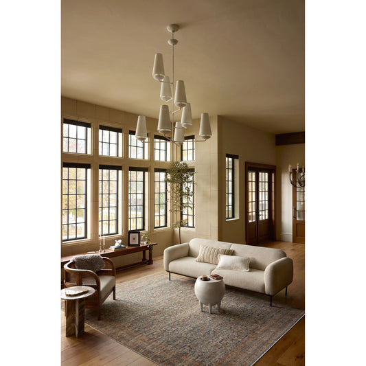 Heritage HER-12 Rug by Loloi in blue, rust. Made from 90% bi-constituent fiber (90%