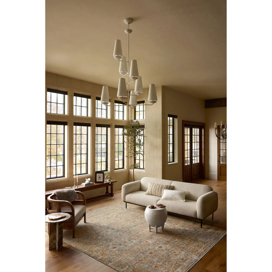 Heritage HER-15 Rug by Loloi in ocean, sand. Made from 90% bi-constituent fiber (90%