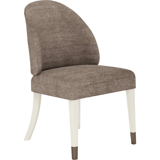 Blanc Hostess Chair (Set of 2) by A.R.T. Furniture in alabaster, burnished bronze. Made from parawood solids, foam, fabric, metal in a modern style.