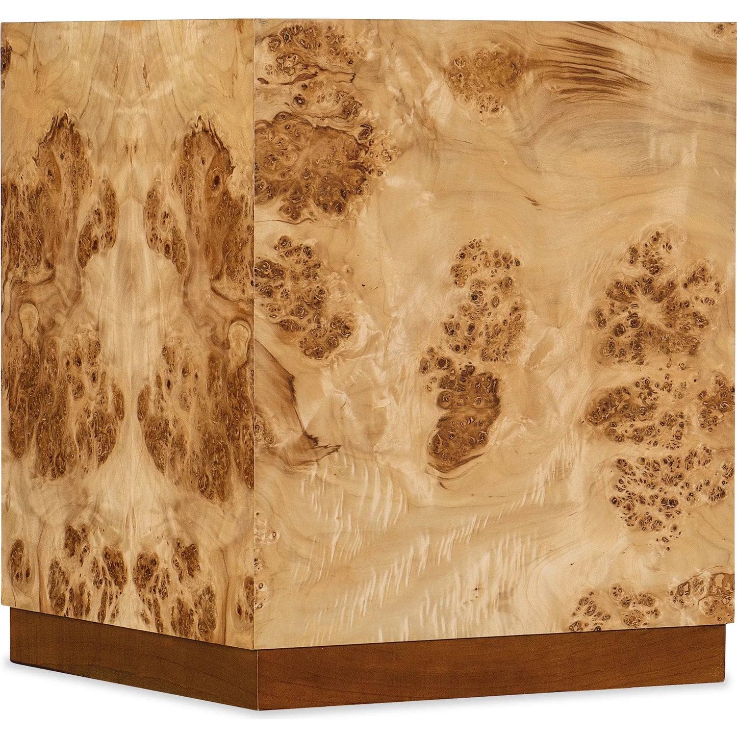001 SI-2193353 | Primary Silo | Auberon Burl Side Table by Hooker Furniture in light natural burl. Made from unique in a unique style.