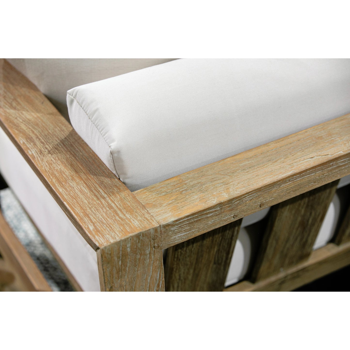 012 SI-2167206,SI-2167207,SI-2167208,SI-2167209,SI-2167210,SI-2167211 | Closeup | Coastal Outdoor Teak Club Chair by Sunset West. Made from teak in a modern style.