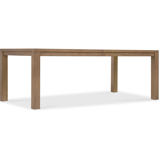 Sonnet Rectangle Dining Table with One 18-inch Leaf by Hooker Furniture in medium wood and wren. Made from unique in a transitional style.
