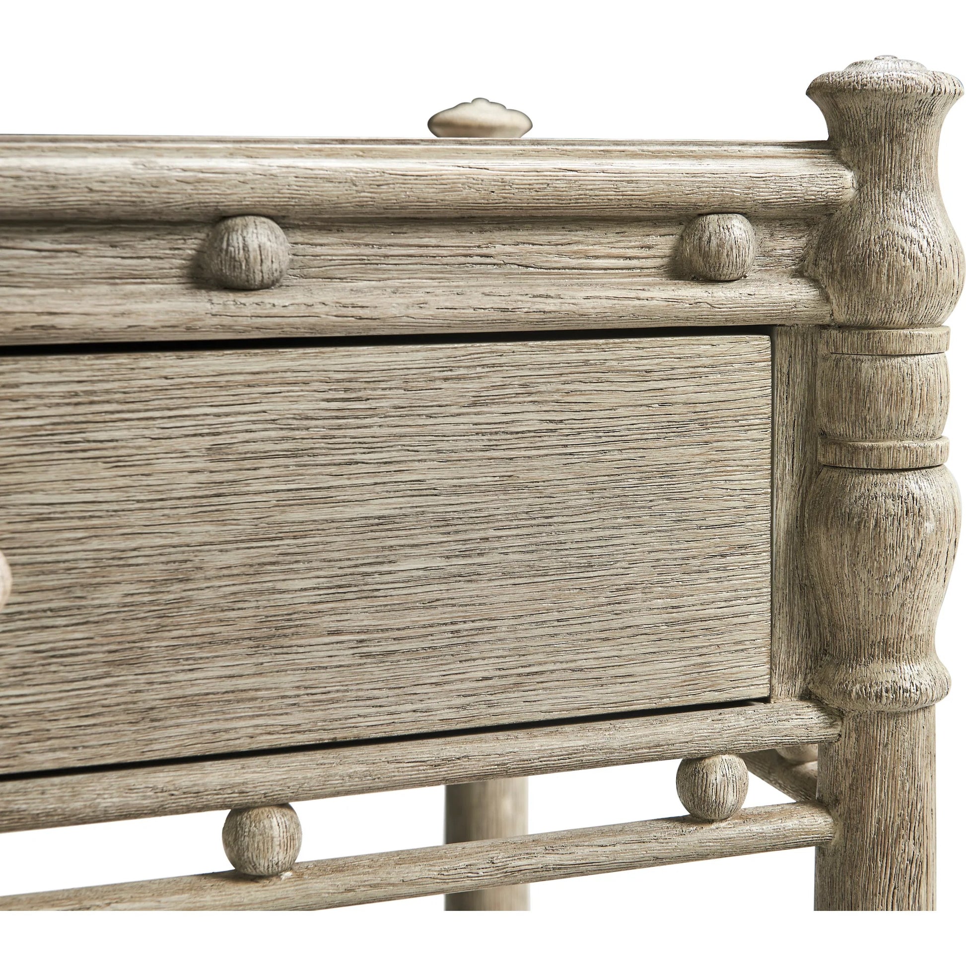 Morris Console Table by Jonathan Charles in greyed oak. Made from oak in a traditional style.