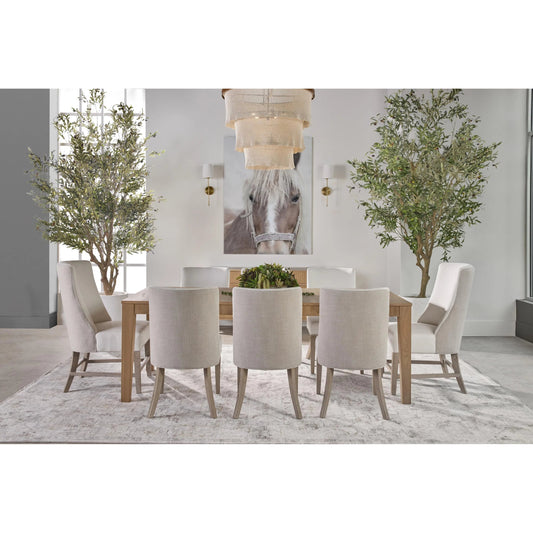 Highland Dining Table by Essentials For Living in natural oak. Made from solid oak wood, oak veneer in a transitional style.